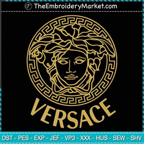 versace logo embroidery|printable versace logo.